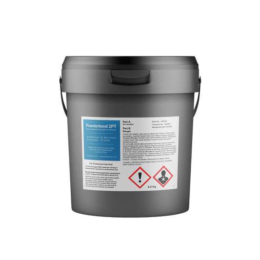 Two-component polyurethane adhesive system supplied in a 6.5kg trade pack. Formulated for easy mixing and optimised for notched scraper application. Active chemical curing triggers directly upon introduction of Part B. Shelf life: 6 months.